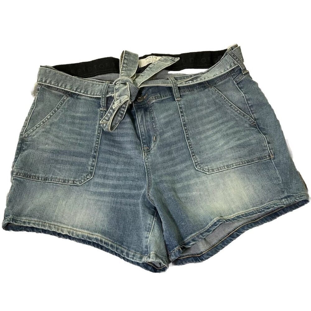 Torrid Denim 5” Utility Shorts Size 18 NWT High rise Stretch Blue Jean Pocket